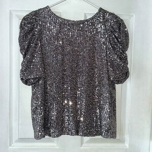 Rachel Zoe Sequin Blouse (Sz M)